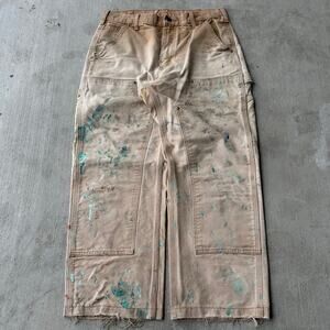 Vintage Y2K Carhartt brown double knee work wear carpenter pants